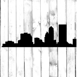 Jacksonville Skyline - City Skyline Silhouette - Yeti/Tumbler/Water Bottle/Car/Truck/Home/Computer/Laptop/Phone Decal