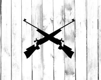 Rifles Crossed - Car/Truck/Home/Laptop/Computer/Phone Decal