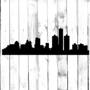 Detroit Skyline - City Skyline Silhouette - Yeti/Tumbler/Water Bottle/Car/Truck/Home/Computer/Laptop/Phone Decal