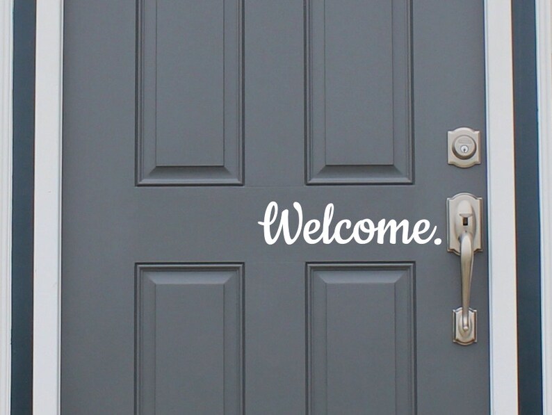 Welcome Front Door Greeting Decal New House Home Decoration Image 0