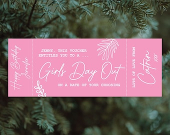 Personalised Souvenir Ticket Voucher: Girls Day Out