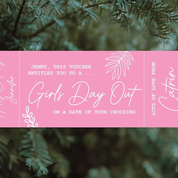 Personalised Souvenir Ticket Voucher: Girls Day Out