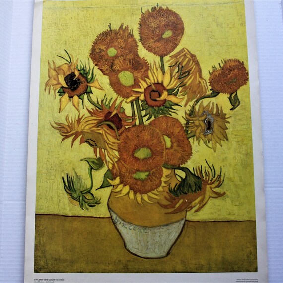 Vincent Van Gogh Sunflowers 1888 Vintage Print