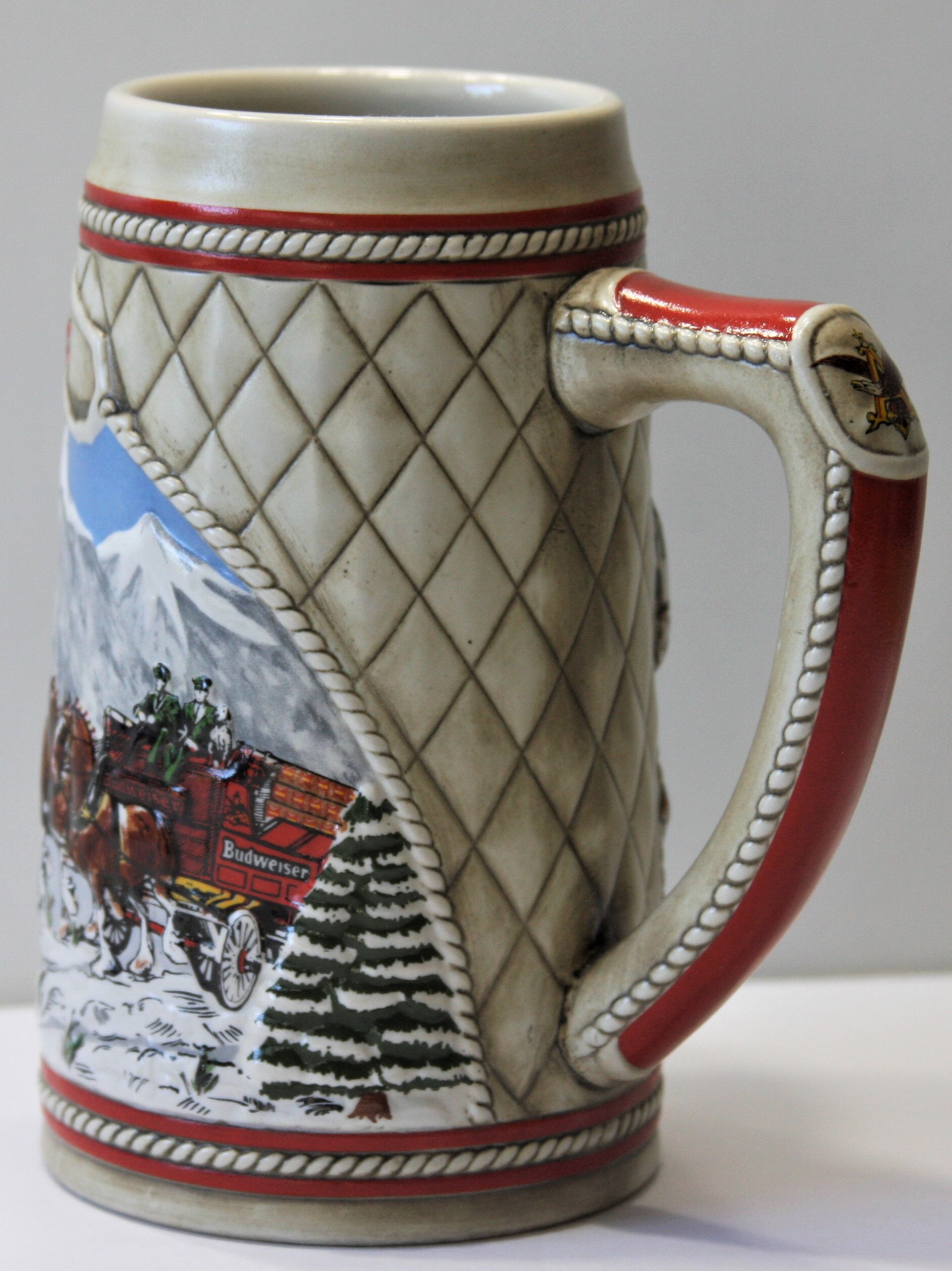 1985 Limited Edition Budweiser Stein. a Series Clydesdale Beer Stein