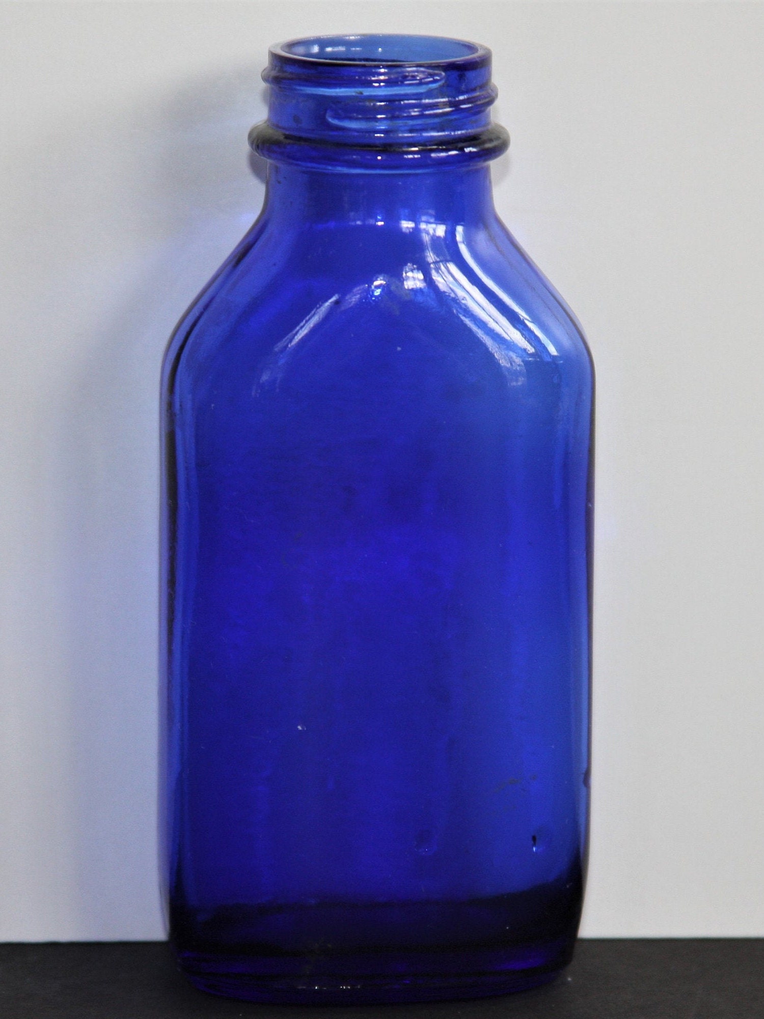 Early 1900s Genuine Phillips Bottle. Cobalt Blue Apothecary Bottle
