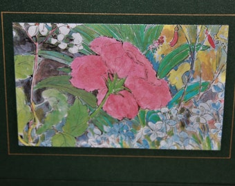 Manteles individuales antiguos. Arte de Eva Wilkin. Fabricados en Gingerland, Nevis, West Indies por Nevis Products. Ltd. Acrílico. Excelente estado. Hallazgo poco común.