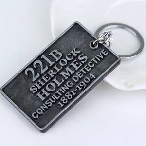 New item in time for Christmas 221 B Sherlock Holmes Retro Key Chain - Free Shipping