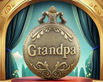 Retro Grandpa Quartz Pocket Watch Bronze Necklace Pendant Steampunk