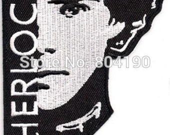 Sherlock Holmes Patch – Black & White Embroidered Iron-On Applique