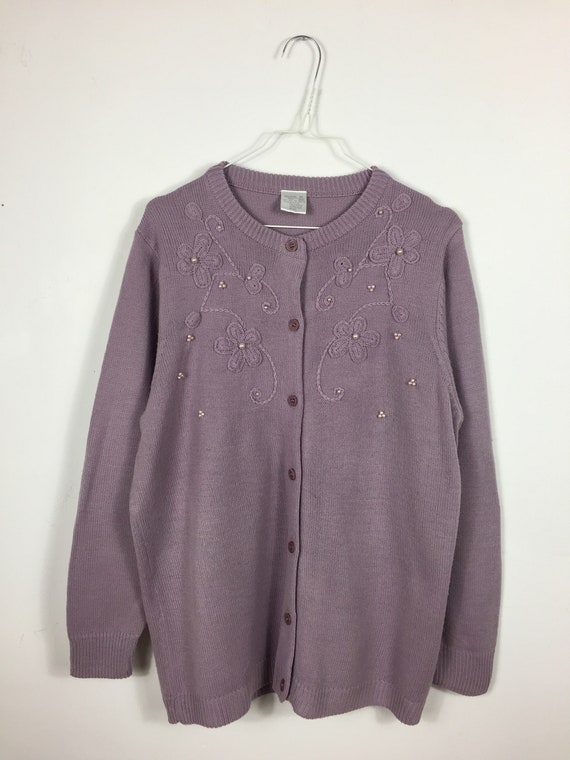 vintage cardigan lilac
