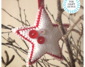 Star Decoration, Christmas Star, Christmas Decoration, Christmas at Home, Stitched Star, Tree Decoration, Christmas Present Decoration