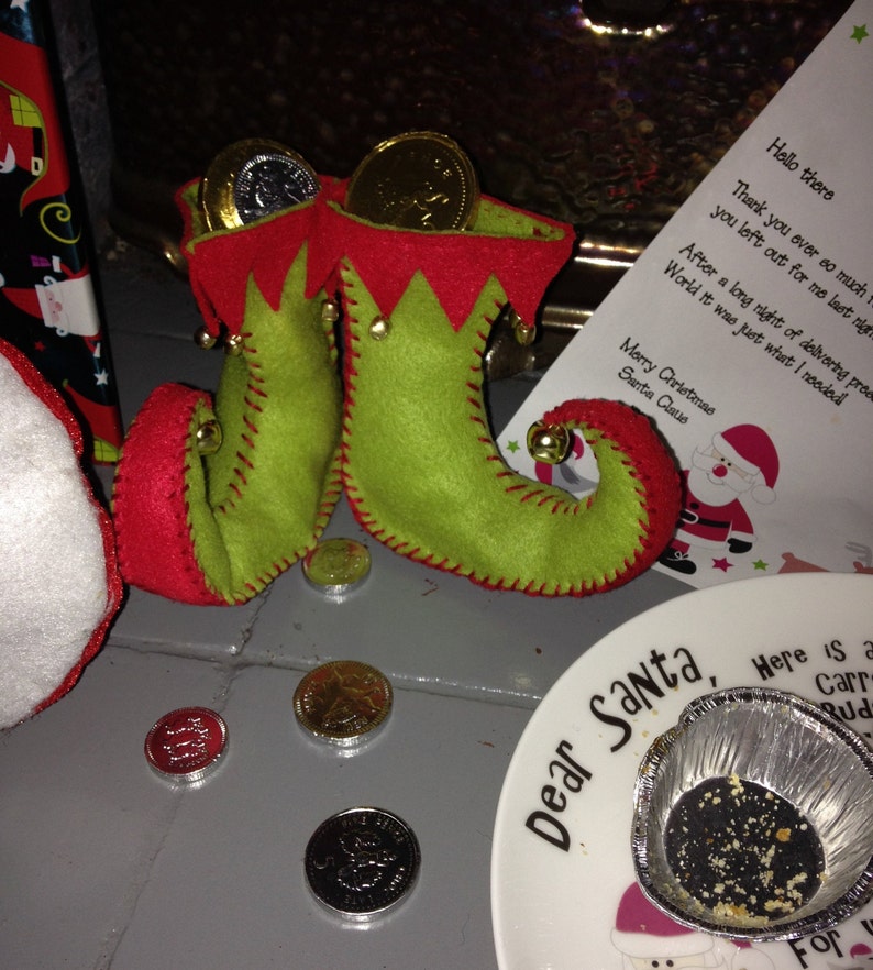 Elf Clothes Elf Shoes Christmas Decoration Pair of Small Etsy