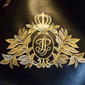 TRUMP PLAZA Hotel & Casino Embroidered Gold Logo on Vinyl 