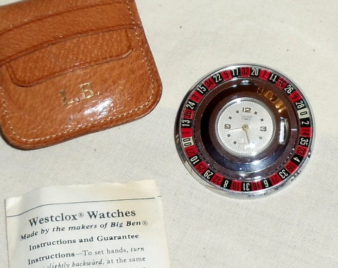 ROULETTE WHEEL Pocket Watch Circa 194050 Pocket Watch Viking Etsy