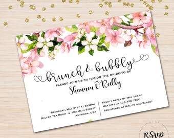 blossom invitation etsy