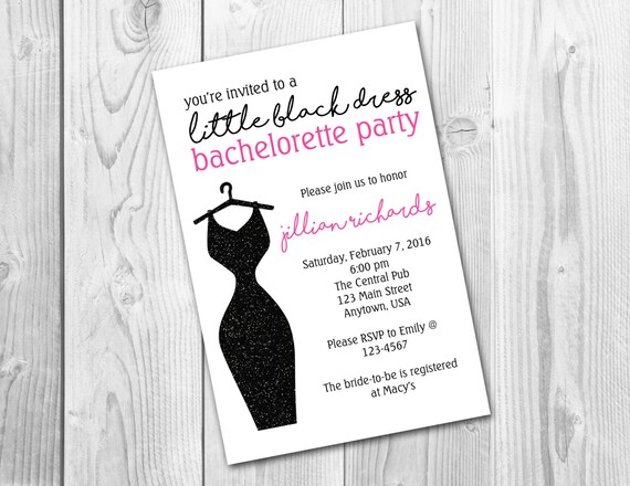 little black dress bridal shower