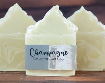 Champagne Soap - Artisan Soap - Event Favors - Luxury Bar Soap - Body Cleanser - Organic Soap - Natural Soap - Wedding Soap - CP Soap