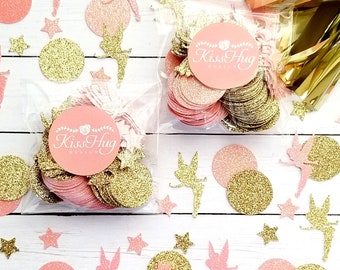 Pink and Gold Fairy Confetti - Fairy Party