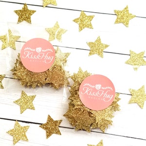 Gold Glitter Star Confetti, Table Confetti, Birthday Confetti, Party Decorations, Star Themed Party Decor, Twinkle Twinkle Little Star Party