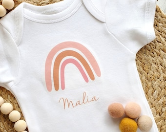 Boho Pink Rainbow Baby Onesie | Rainbow Baby Girl Gift | Rainbow Baby Coming Home Outfit | Baby Shower Gift | Personalized Gift