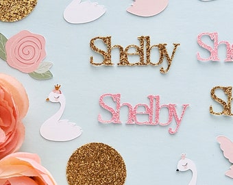 Personalized Swan Princess Confetti | Swan Princess Birthday Party | Swan Princess Baby Shower | The Princess Swan | Swan Decorations