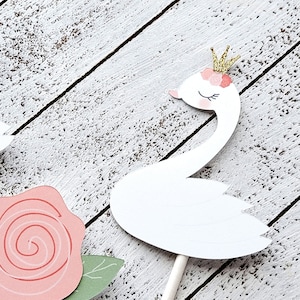 Swan Princess Cupcake Toppers | Princess Swan Party