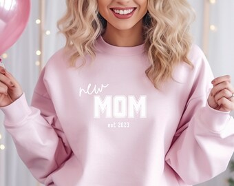 Gift for New Moms | Personalized New Mom Sweatshirt | Perfect Gift for New Moms | New Mom Christmas Gift | Baby Shower Gift