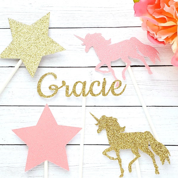 Personalized Birthday Unicorn Centerpiece - Kids Birthday Centerpiece - Unicorn Party Decorations - Custom Party