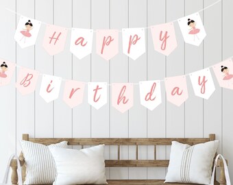 Print & Cut Custom Ballerina Banner | Ballerina Birthday | 1st Birthday | Birthday Banner | Princess Ballet Party | Ballet Birthday