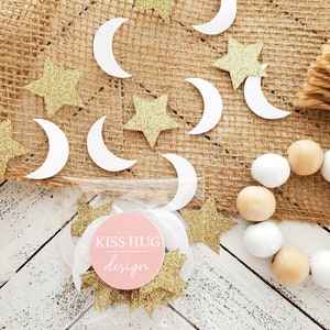 Twinkle Twinkle Little Star and Moon Birthday Confetti- Birthday Confetti- First Birthday Party - Baby Shower