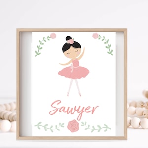 Editable Ballerina Party Sign, Ballerina Birthday Decorations, Customizable Birthday Sign, Ballet Party Sign Template, Ballerina Printable