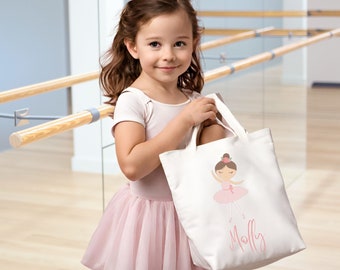 Personalized Ballerina Tote Bag | Ballerina Birthday | Princess Ballet Party | Ballerina Party Favors | Name Tote Bag | Girl Birthday Gift