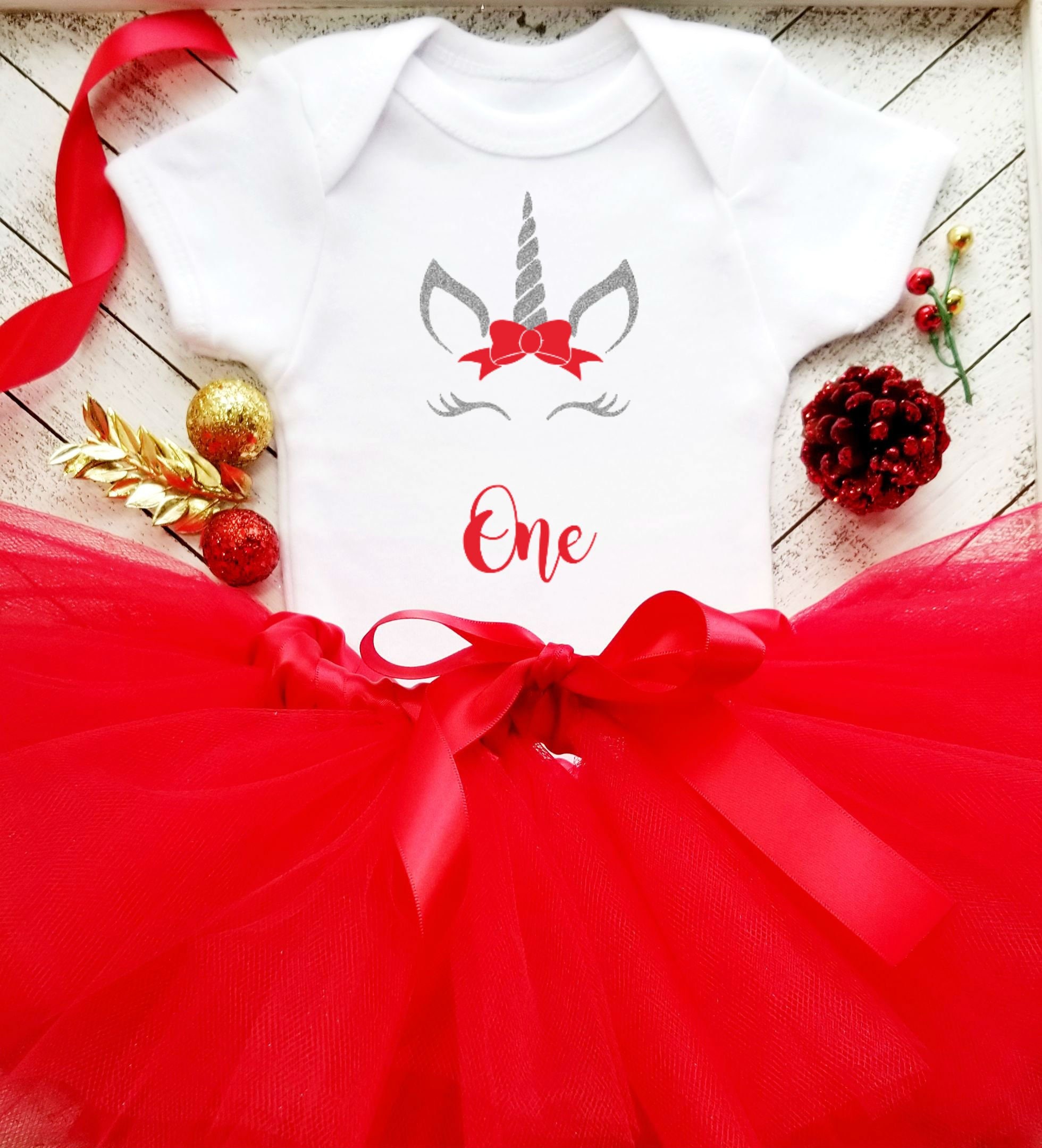 Baby's First Christmas Outfit - Personalized Custom Baby Gift - My First Christmas