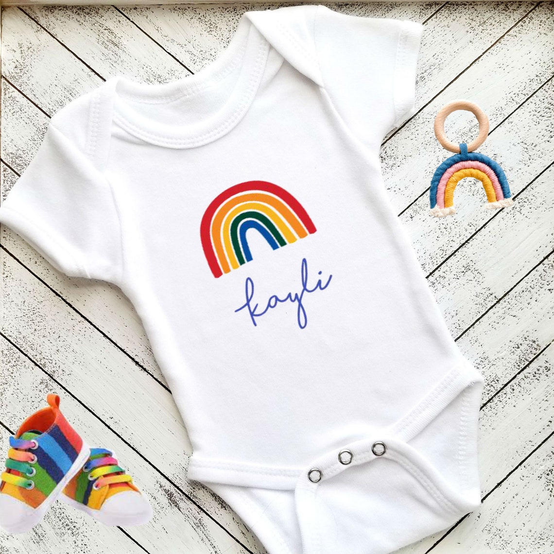 Personalized Rainbow Baby Onesie Rainbow Baby Gift Rainbow Etsy UK