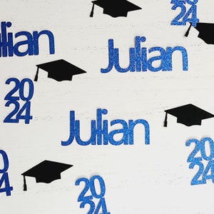 Personalized 2024 Graduation Confetti | Graduation Party Decor | Class of 2024 | Name Confetti | Grad Party Decor | Custom Party Confetti