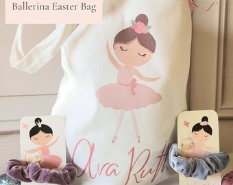 Personalized Ballerina Easter Tote Bag | Easter Basket Alternative | Easter Party Favors | Name Tote Bag | Personalized Gifts Easter Finds