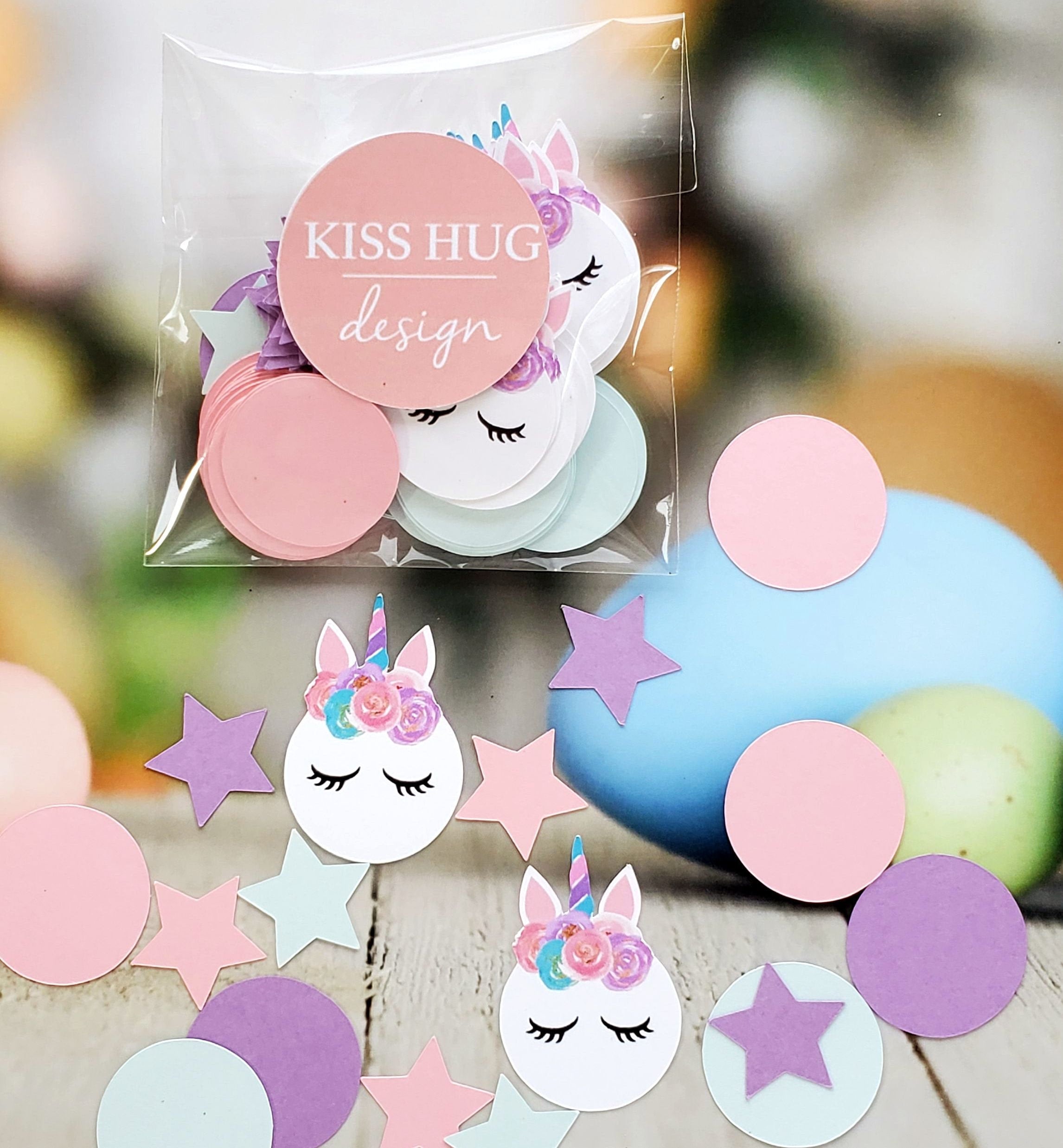 Pastel Unicorn Birthday Confetti Winter Pastel Party