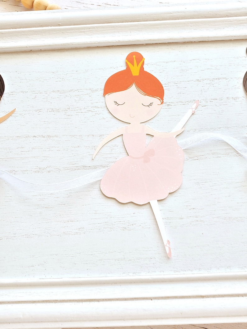 Ballerina Banner Print and Cut at Home Ballerina Birthday 1st Birthday Birthday Banner Princess Ballet Party Ballet Birthday image 7