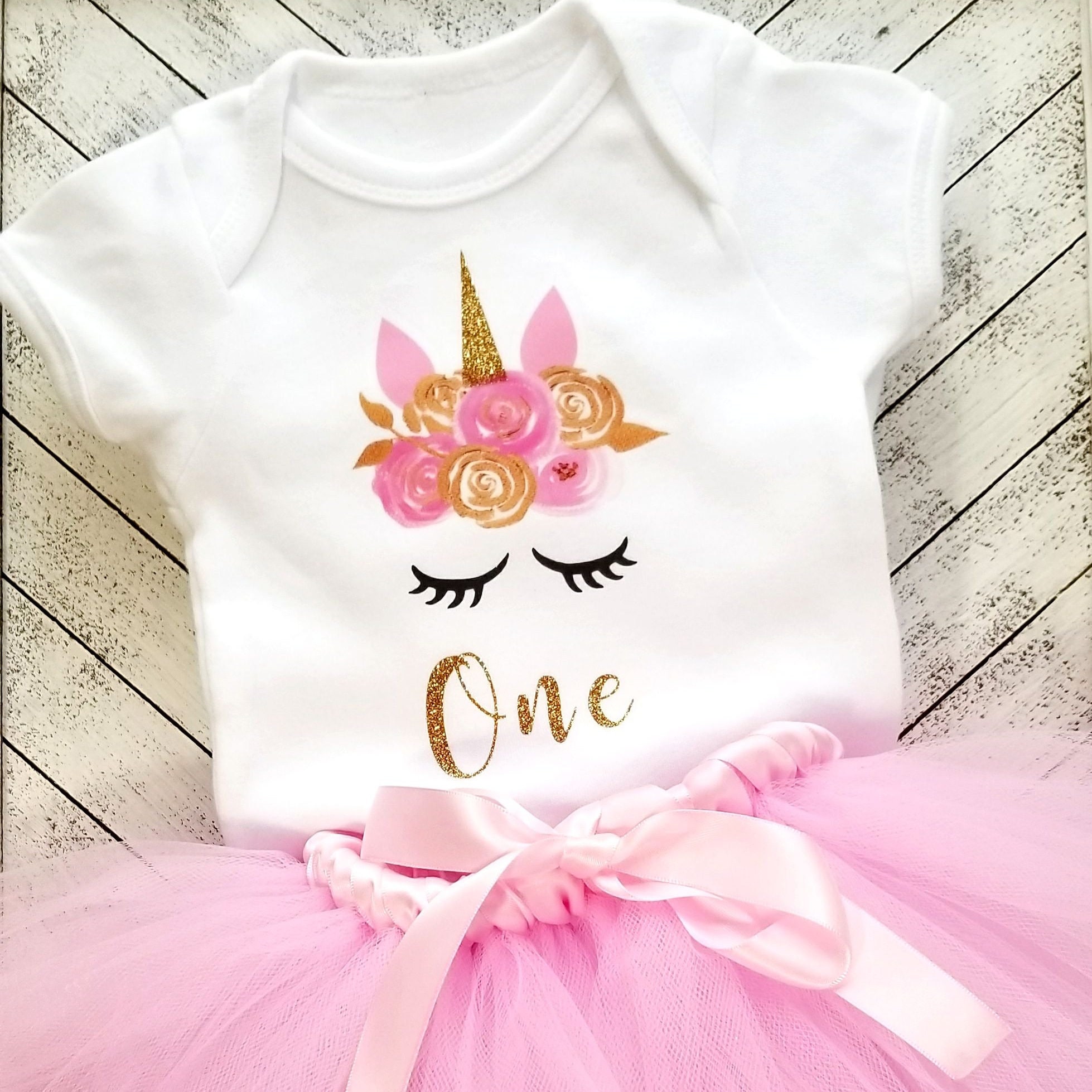 Unicorn one year old outfit sale