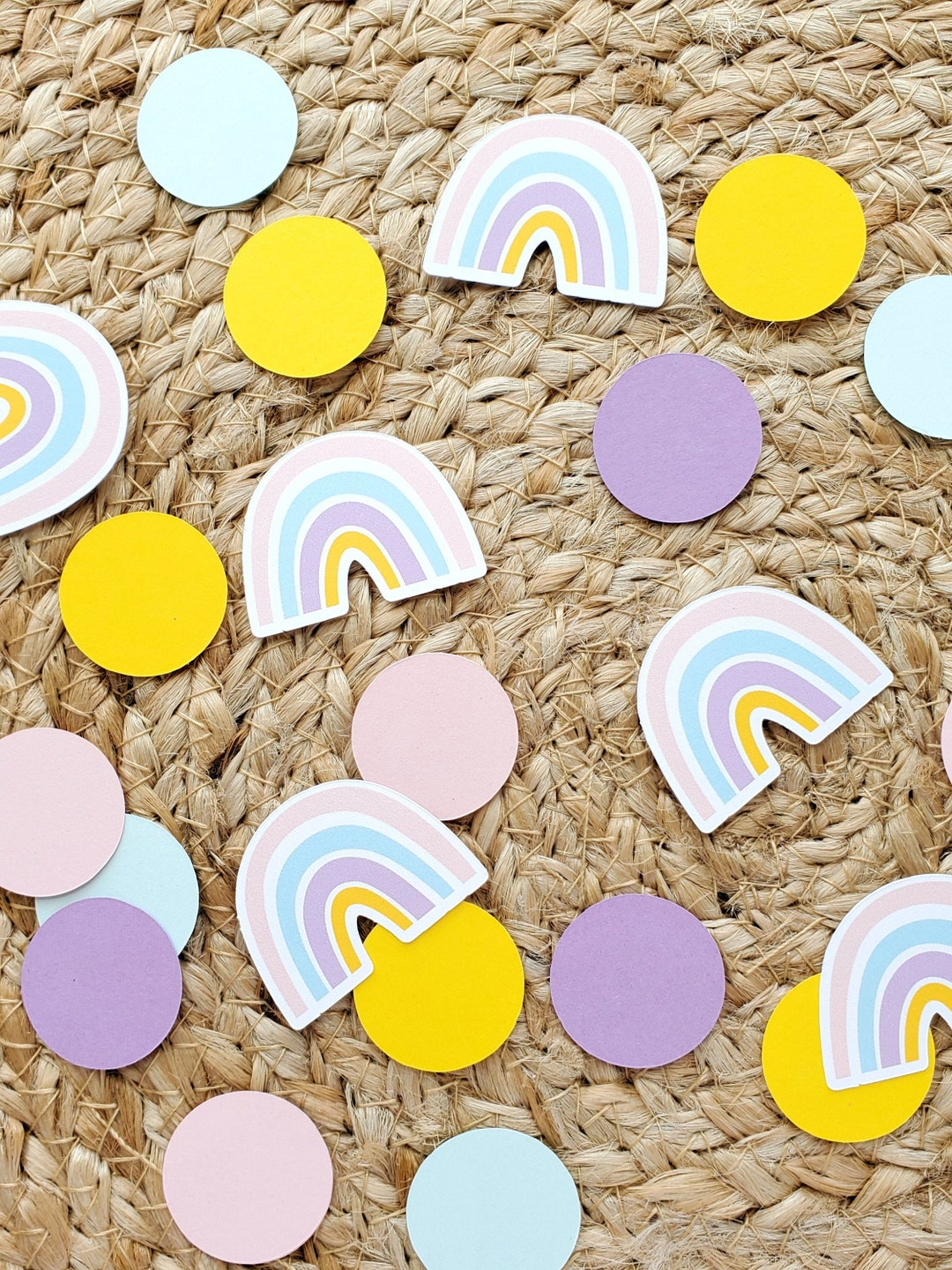 Pastel Rainbow Confetti | Boho Rainbow Party Confetti | Table Confetti ...