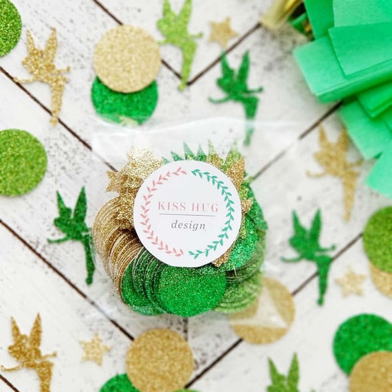 green fairy confetti table confetti birthday confetti party decorations tinkerbell party decor confetti fairy and pirate party tinkerbell themed birthday party ideas