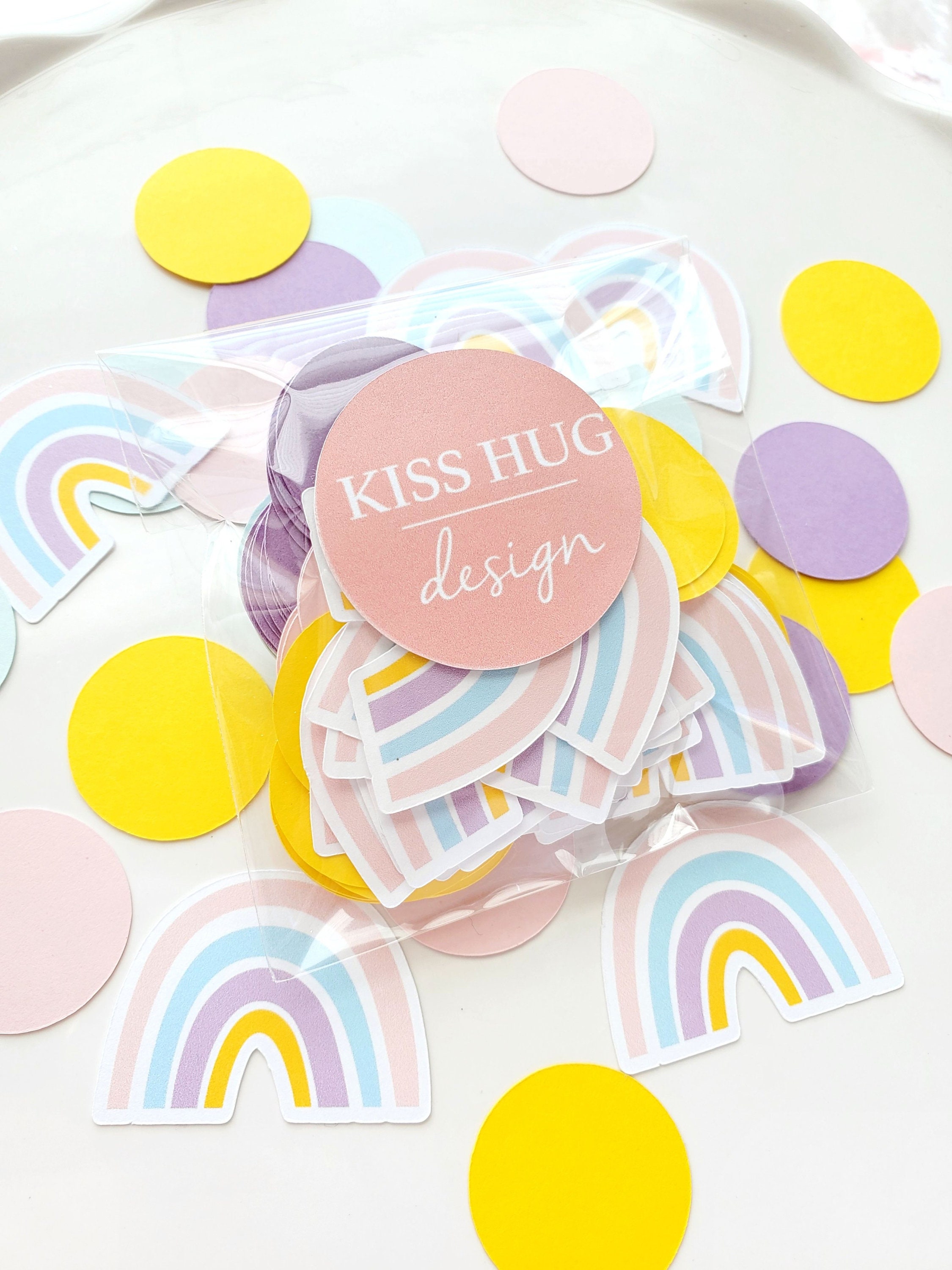 Pastel Rainbow Confetti | Boho Rainbow Party Confetti | Table Confetti ...