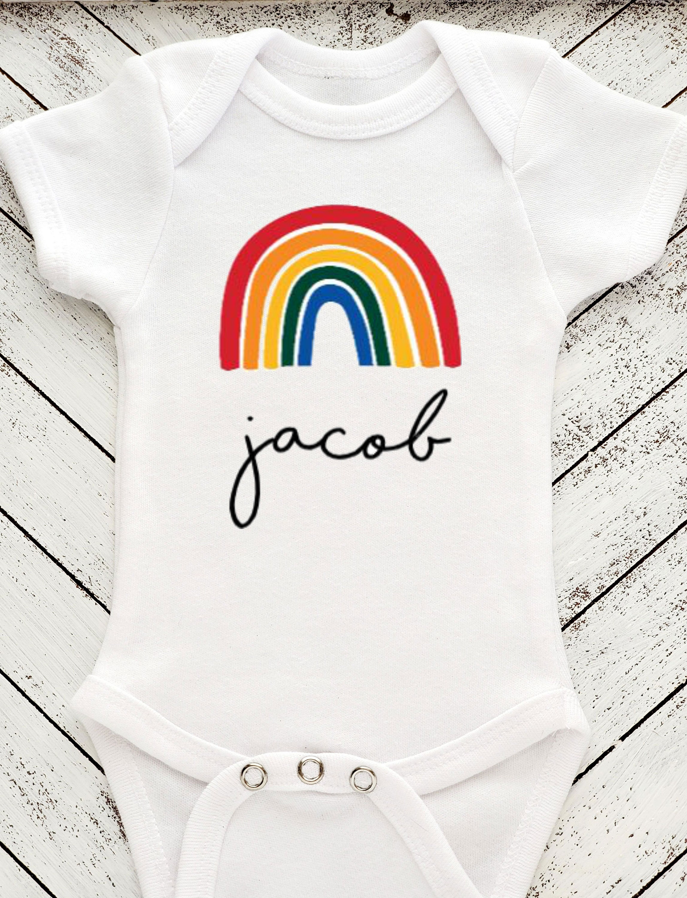 Personalized Rainbow Baby Onesie Rainbow Baby Gift Rainbow Etsy
