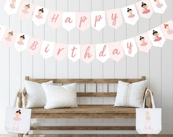 Ballerina Banner | Ballerina Birthday | 1st Birthday | Birthday Banner | Princess Ballet Party | Ballet Birthday