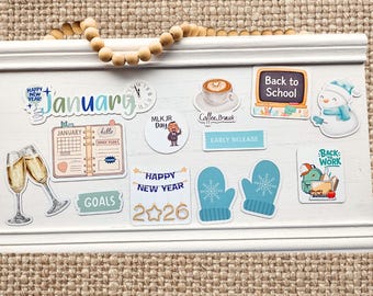 Calendar Month Label Magnets | Custom Magnets for Whiteboards | Calendar Magnets for Home Office, Dorm decor, Teacher classroom