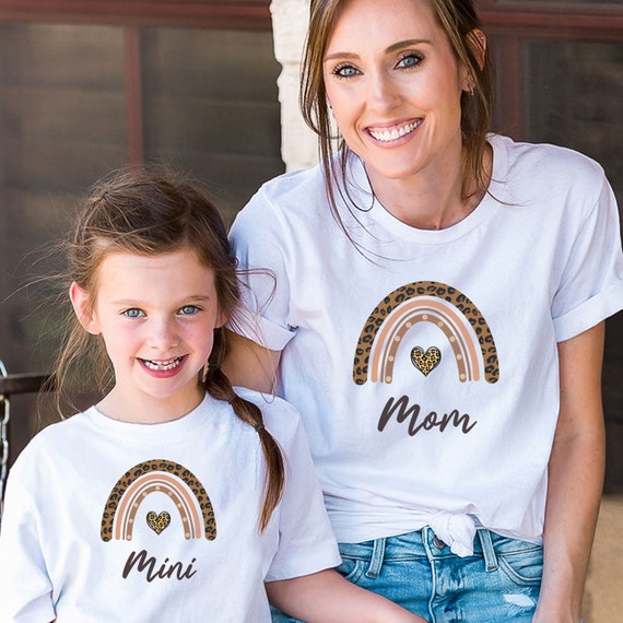 Mommy And Me Shirts Love Heart Printed Short Sleeve T-Shirt Tops Blouse Mother Daughter Matching Clothes Outfits