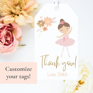 Ballerina Birthday Party Favor Tags | Birthday Favor Cards | Ballerina Favor Tags | Ballerina Birthday Party | Ballet Party Bags | Ballerina