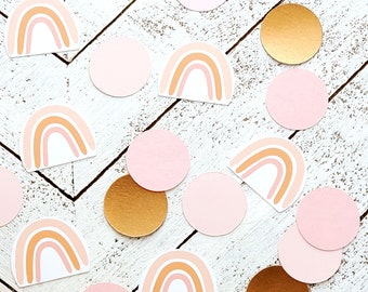 Boho Pink Rainbow Party Confetti | Table Confetti | Baby Shower