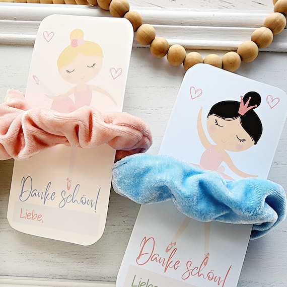 Ballerina Scrunchie Card Holders in German Ballet Party Favors Print and  Cut, Personalized in German Ballerina Birthday Party Favors 
