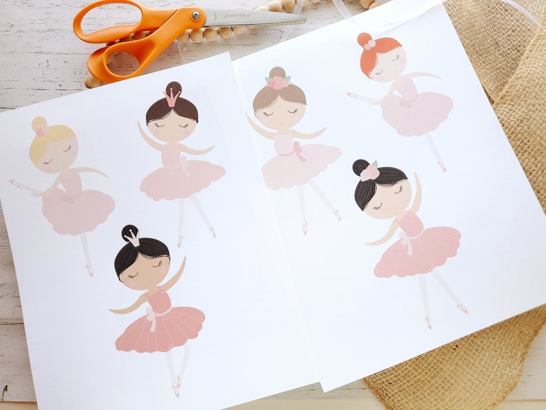 Ballerina Banner Print and Cut at Home Ballerina Birthday 1st Birthday Birthday Banner Princess Ballet Party Ballet Birthday image 8